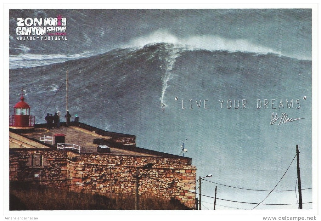 CARTE POSTALE - POSTCARD - POSTKARTE - BRIEFKAART- CARTOLINA POSTAL - PORTUGAL - SPORT- CANYON FROM THE NAZARÉ - Wasserski