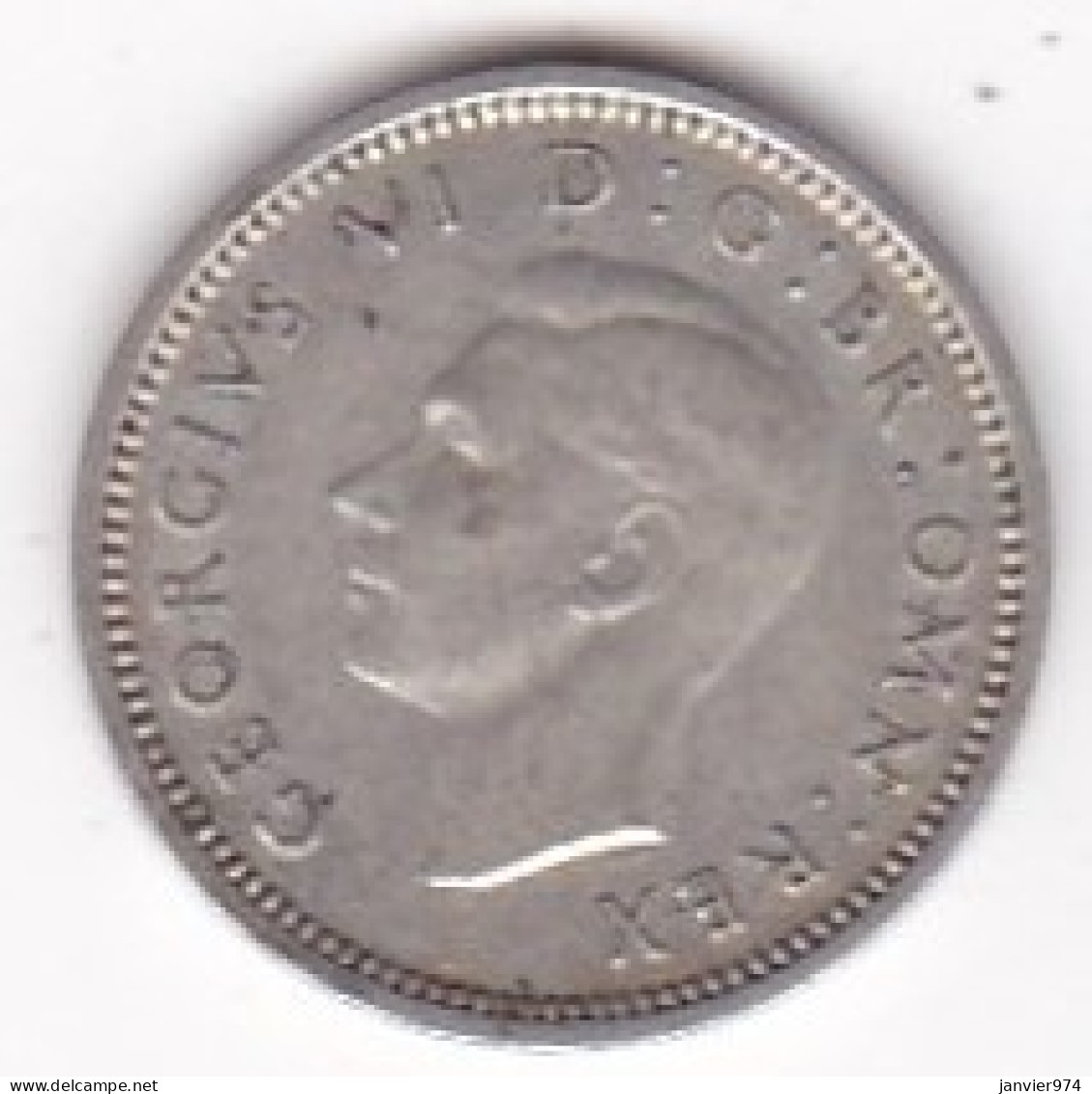 Grande Bretagne. 3 Pence 1938 . George VI, En Argent , KM# 848 - F. 3 Pence