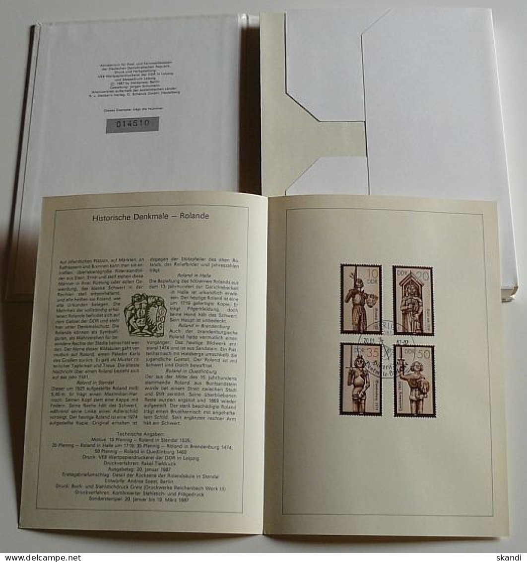 DDR 1987 JAHRESSAMMLUNG Mit Allen Marken Mit Ersttags-Sonderstempel Jahrbuch/year Book - Collections Annuelles