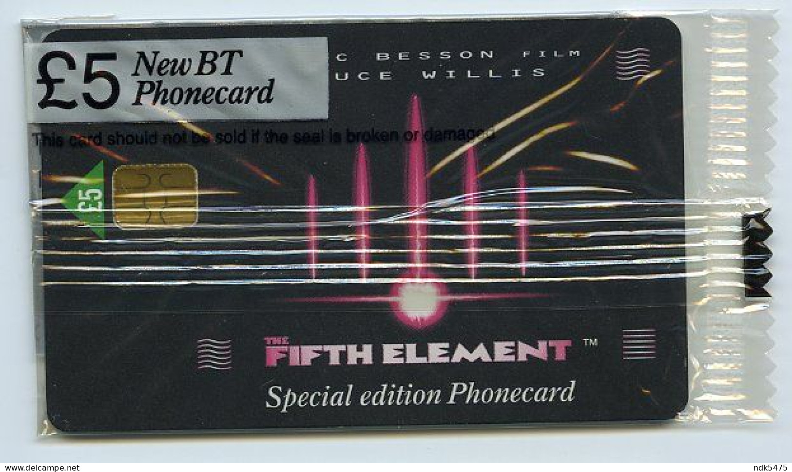 BT PHONECARD : THE FIFTH ELEMENT : £5 - BT Promozionali