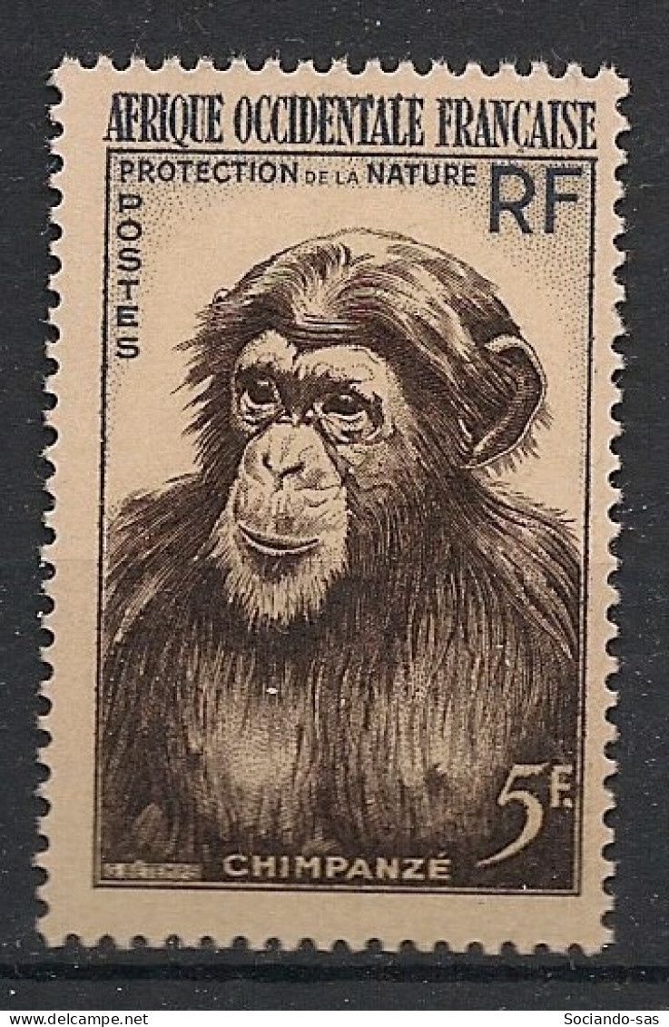 AOF - 1955 - N°Yv. 51 - Chimpanzé - Neuf Luxe ** / MNH / Postfrisch - Schimpansen