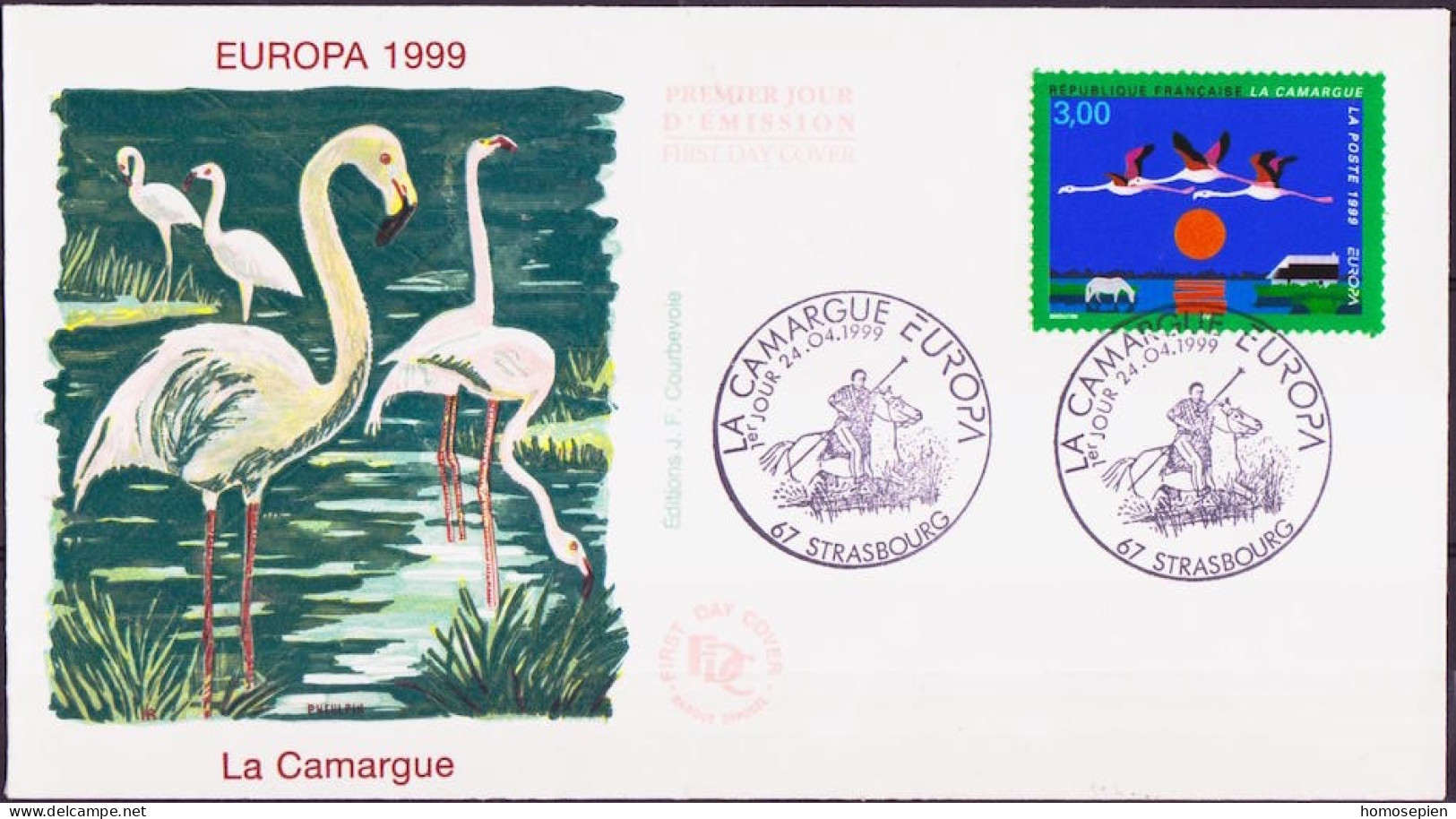 Europa CEPT 1999 France - Frankreich FDC2 Y&T N°3240 - Michel N°3382 (o) - 3f EUROPA - 1999