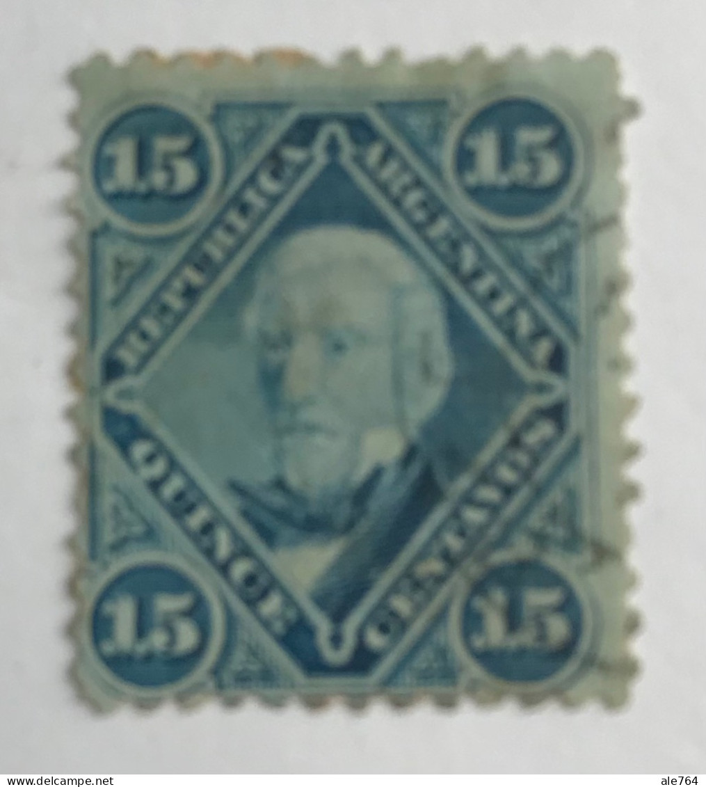 Argentina 1867, San Martín 15 Cents., GJ 41, Scoot 21, Y 20, Used. - Usati