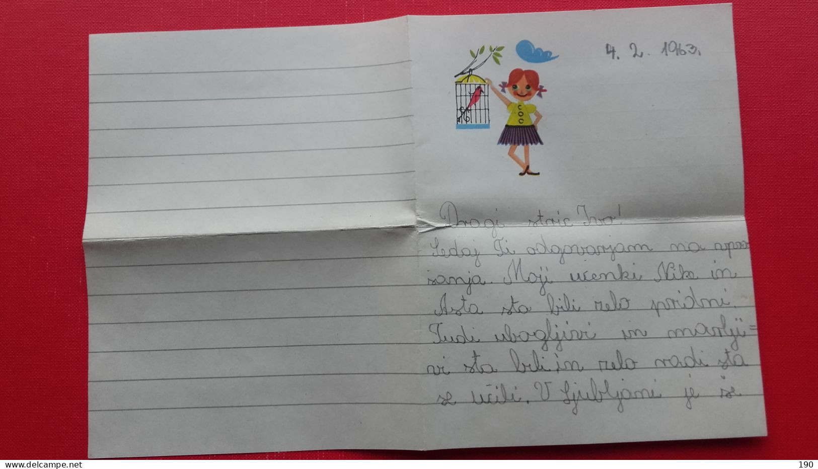 Letter Sent From Ljubljana To Golnik.Written By Child.Strojni Zig - Lettres & Documents