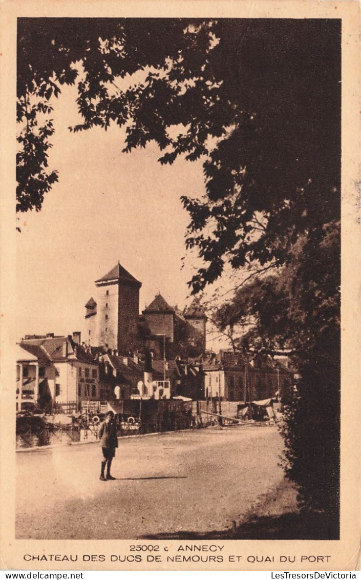 FRANCE - Annecy - Château Des Ducs De Nemours Et Quai Du Port  - Carte Postale Ancienne - Annecy