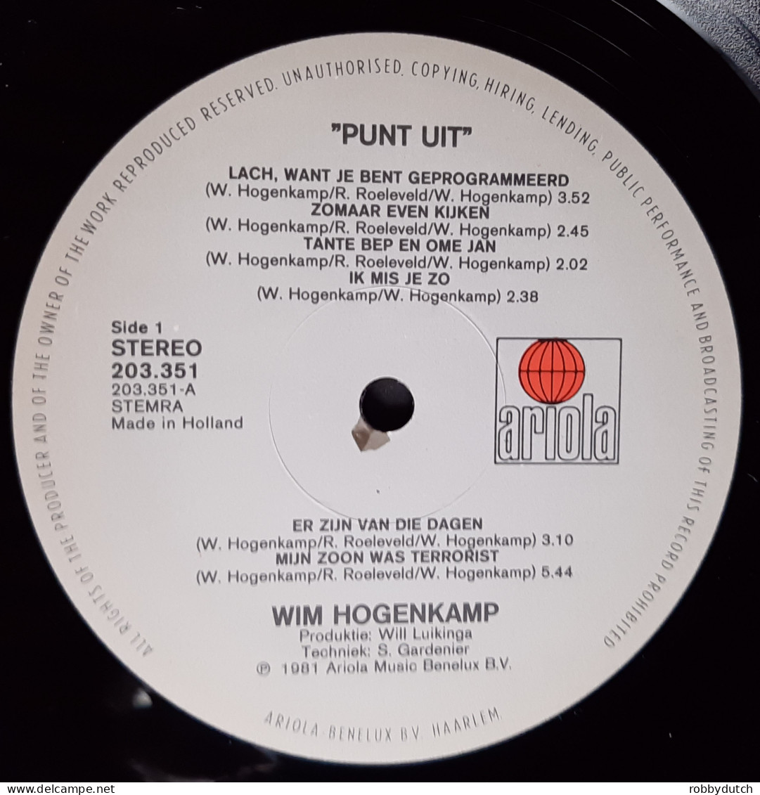 * LP *  WIM HOGENKAMP - PUNT UIT (Holland 1981 EX-) - Comiche