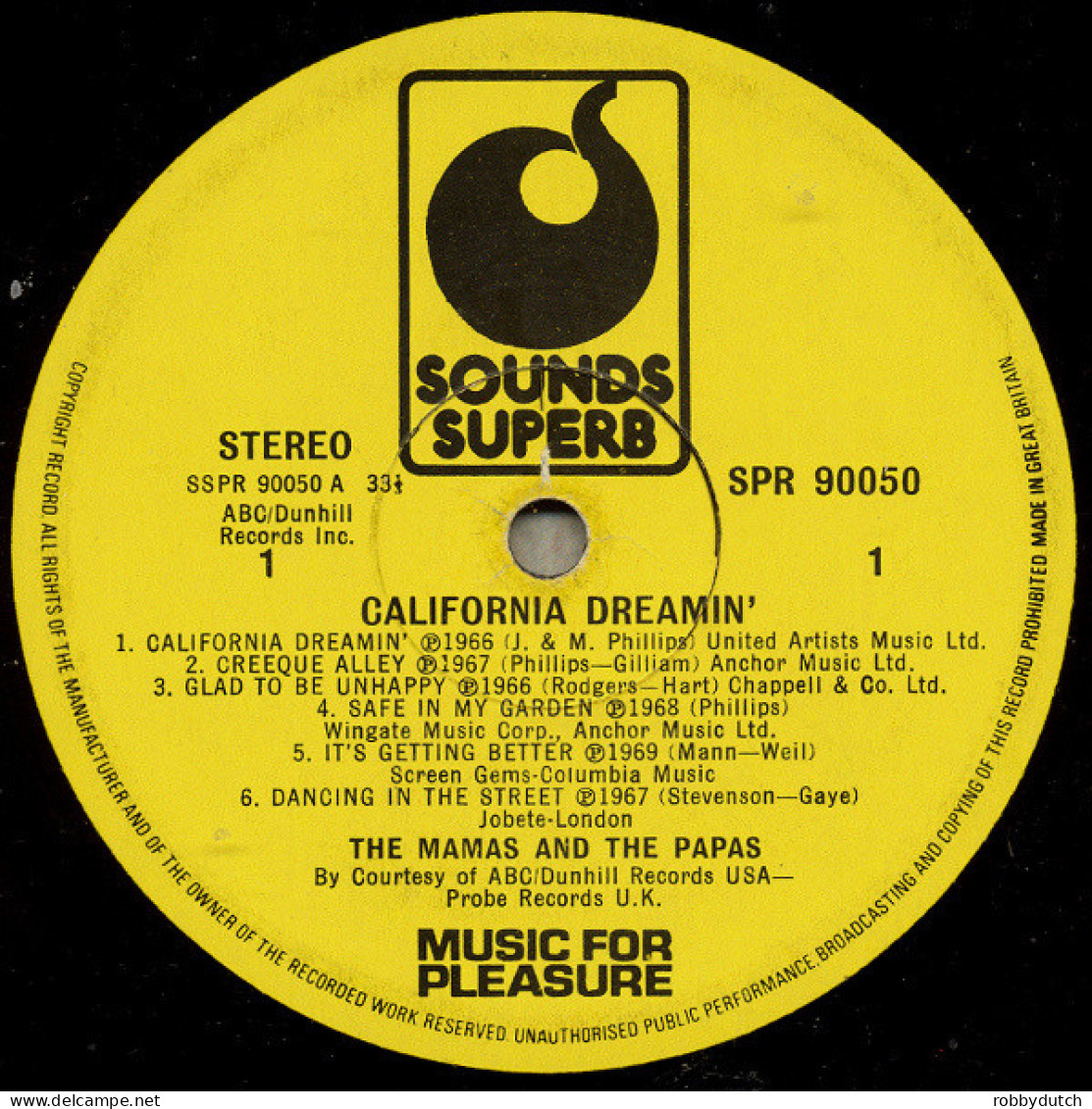 * LP *  MAMA'S & PAPA'S - CALIFORNIA DREAMIN' (England 1977 EX!!) - Disco, Pop