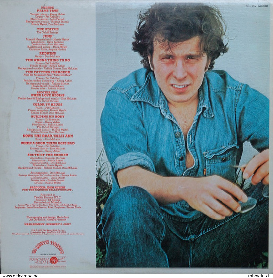 * LP *  DON McLEAN - PRIME TIME (Holland 1977 EX-) - Disco, Pop