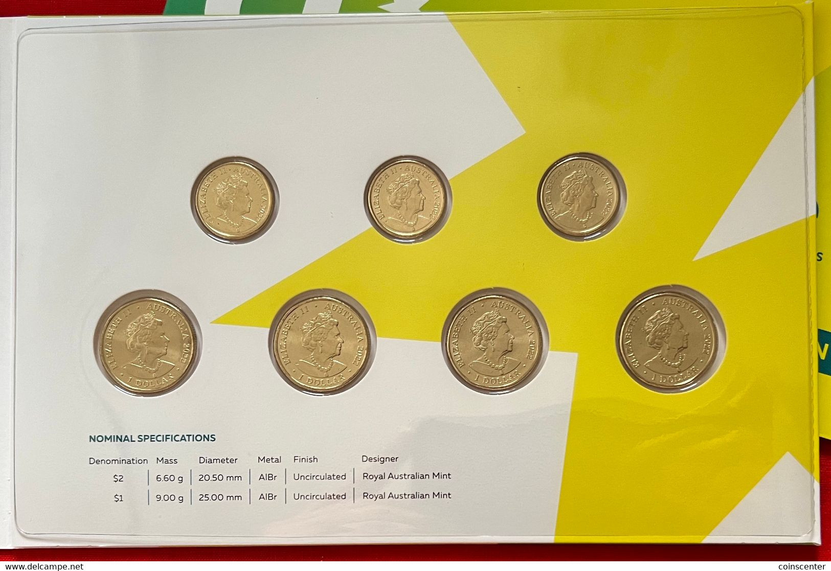 Australia Set Of 7 Coins: 1 - 2 Dollars 2022 "XXII Commonwealth Games Birmingham" In Kit BU - Non Classés
