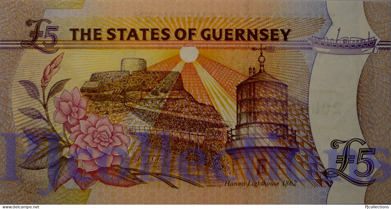 GUERNSEY 5 POUNDS 2000 PICK 60 UNC - Guernsey