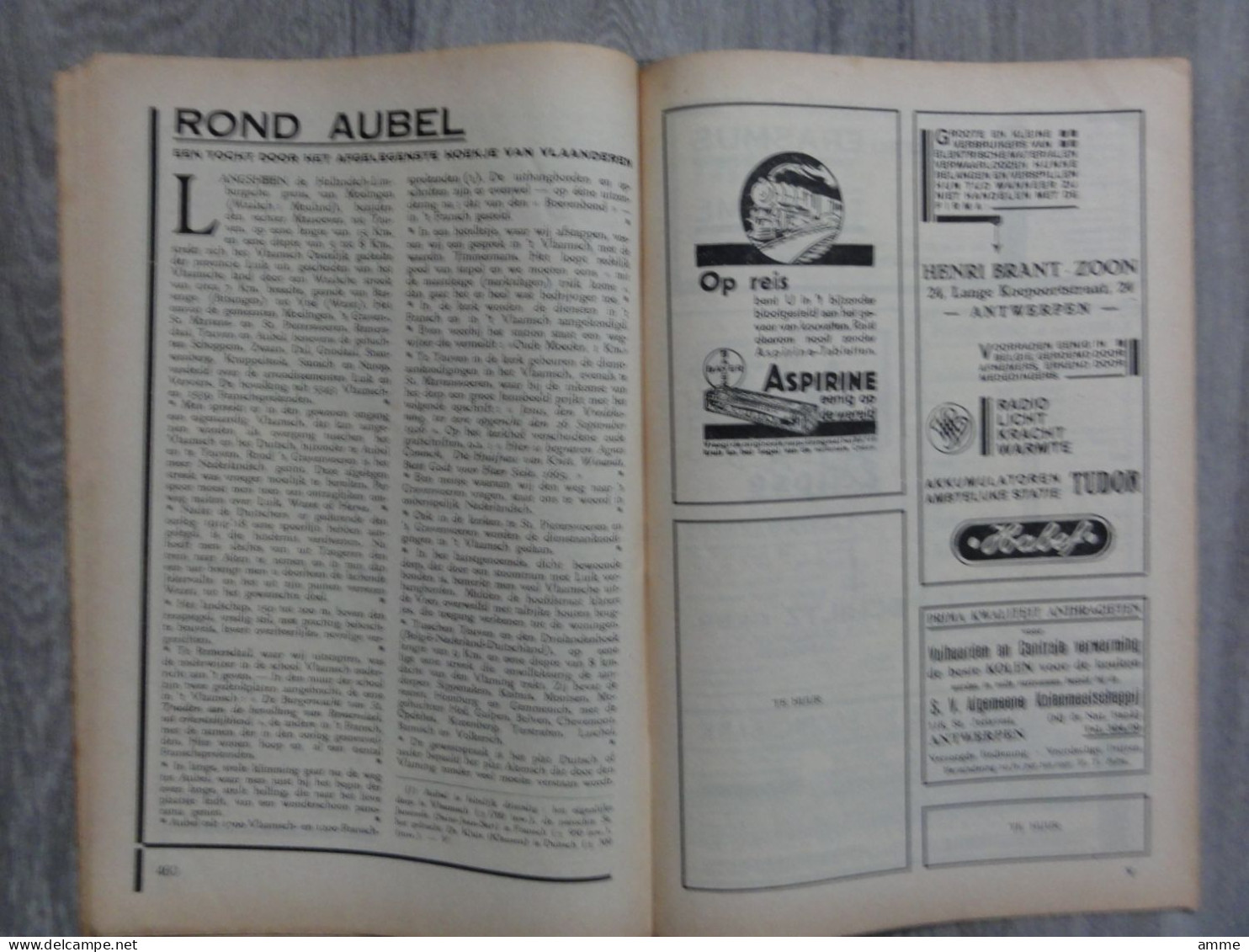 Toerisme  *  (tijdschrift n° 18 - sept. 1930)  Roeselare - Halle - Brugge - Utrecht - - publiciteit hotels