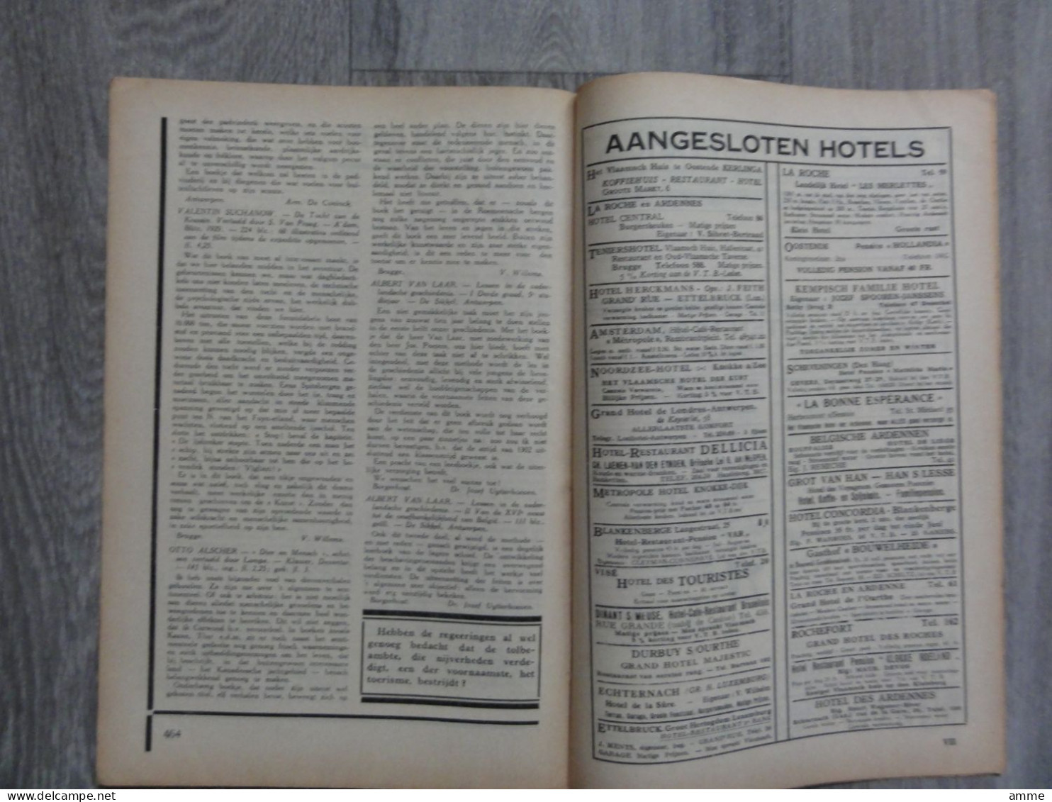 Toerisme  *  (tijdschrift n° 18 - sept. 1930)  Roeselare - Halle - Brugge - Utrecht - - publiciteit hotels