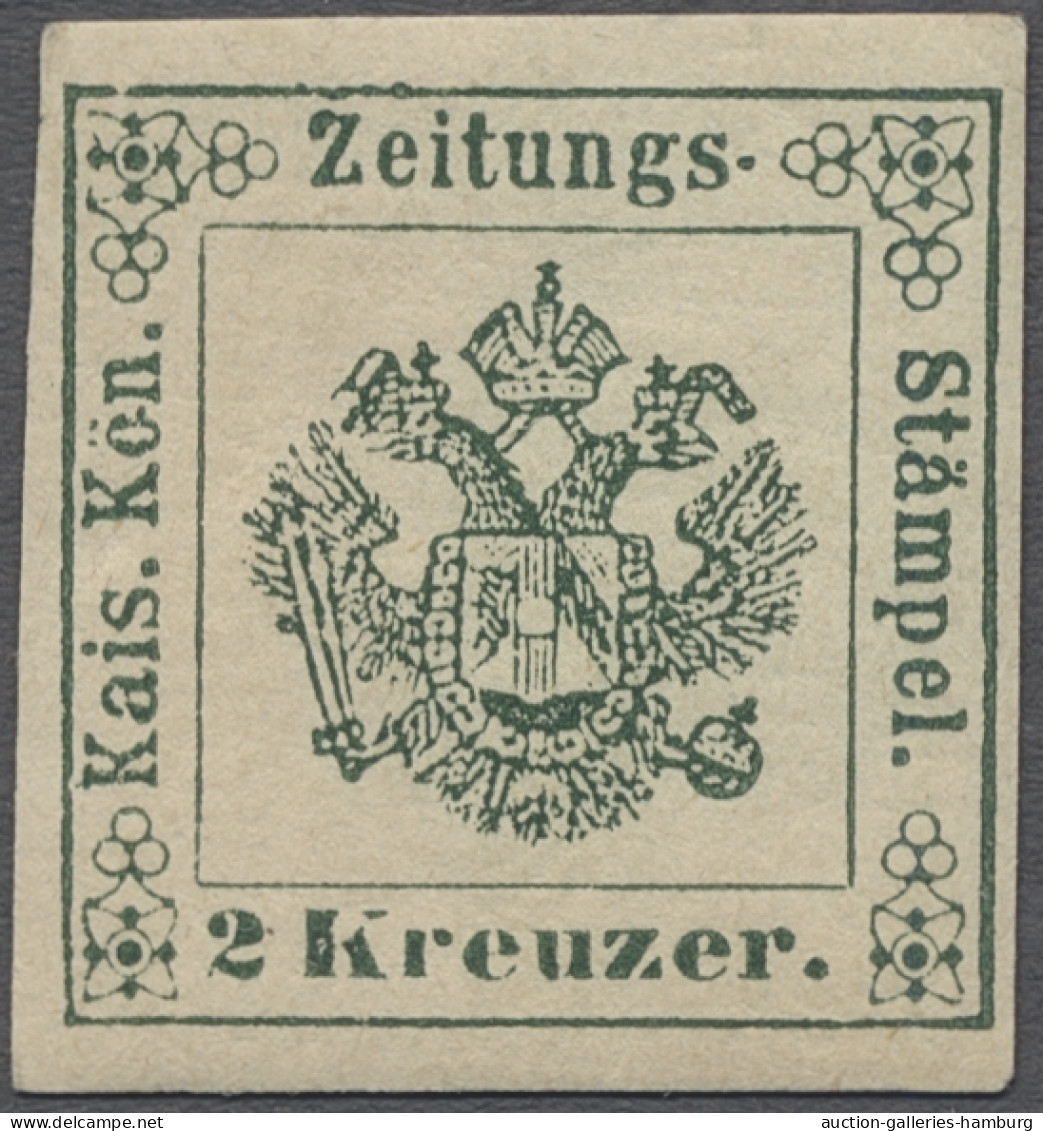 ** Österreich - Zeitungsstempelmarken: 1873, Zeitungsstempelmarke 2 Kr. Grün Im Sog - Newspapers