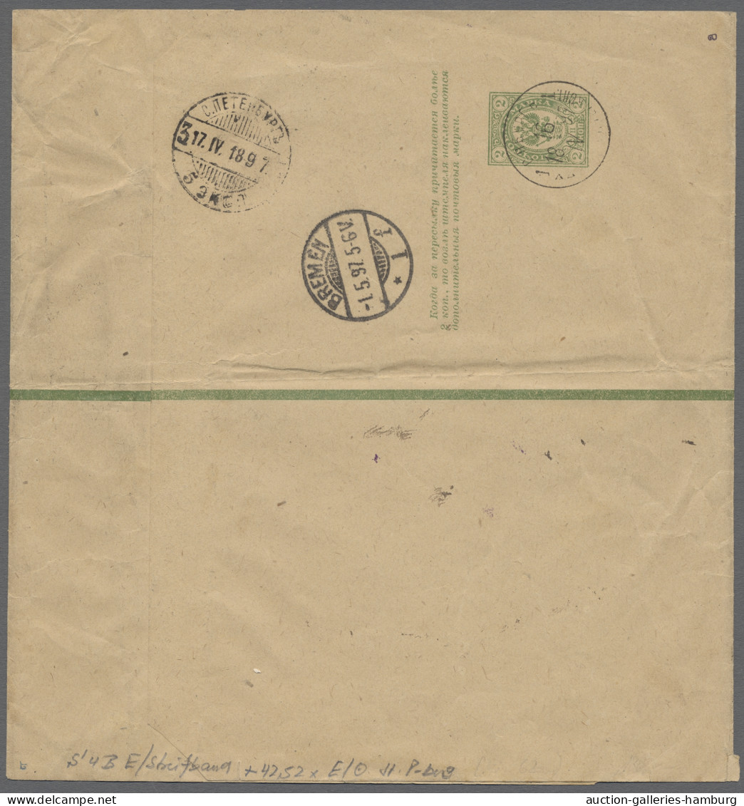 GA Russia - Postal Stationary: 1897, Streifband Der Ausgabe 1891 Mit Dreizeiliger B - Enteros Postales