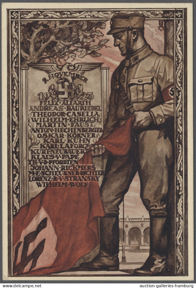 AK Ansichtskarten: Propaganda: 1935, "Zum Gedenken Des 9. November 1923", Bildmotiv - Partidos Politicos & Elecciones