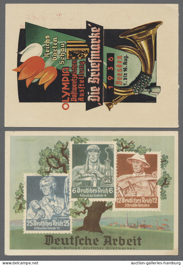 Cover/o Thematics: Olympic Games: 1936, Drei Belege Und DR Block 6, Jeweils Mit Stempeln - Autres & Non Classés