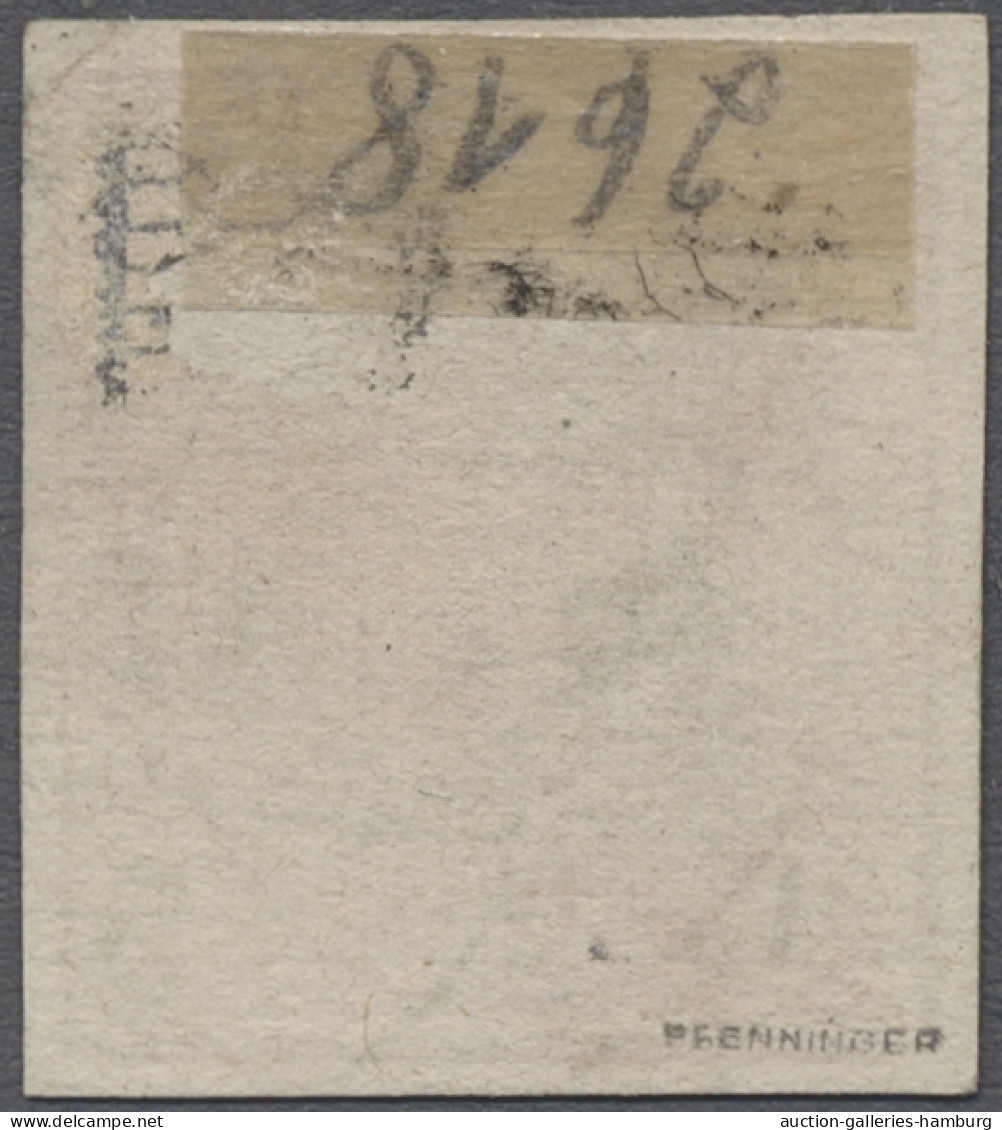 o Hannover - Marken und Briefe: 1856ff., 3 Pfennige hellilakarmin mit schwarzem Ne