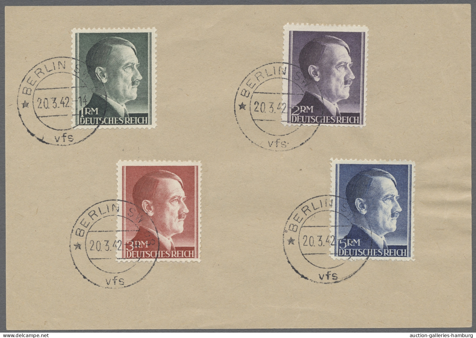 FDC Deutsches Reich - 3. Reich: 1941-42, Kameradschaftsblock II Und Hitler-Freimarke - Autres & Non Classés