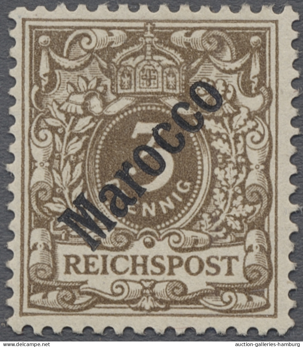 * Deutsche Post In Marokko: 1899, Krone / Adler Mit Nicht Verausgabtem Einfachen Ü - Marruecos (oficinas)