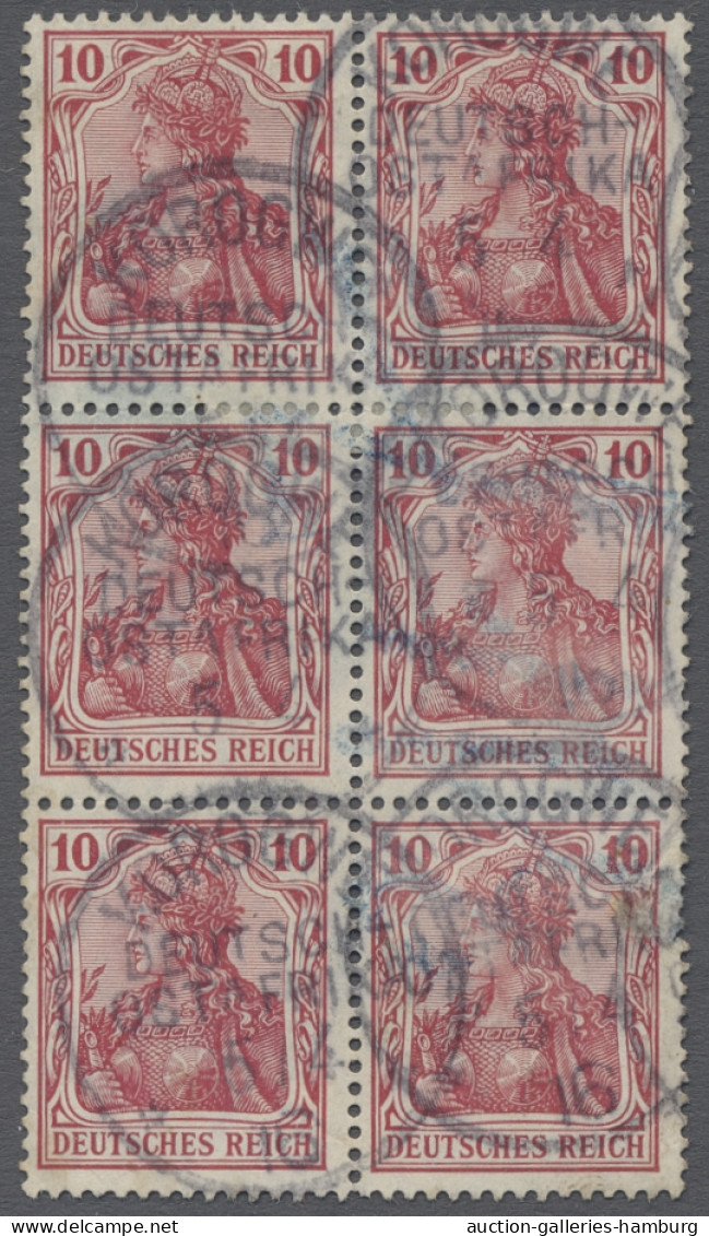 O Deutsch-Ostafrika: KREUZER KÖNIGSBERG; 1916, Germania 10 Pfg. Friedensdruck Im S - África Oriental Alemana