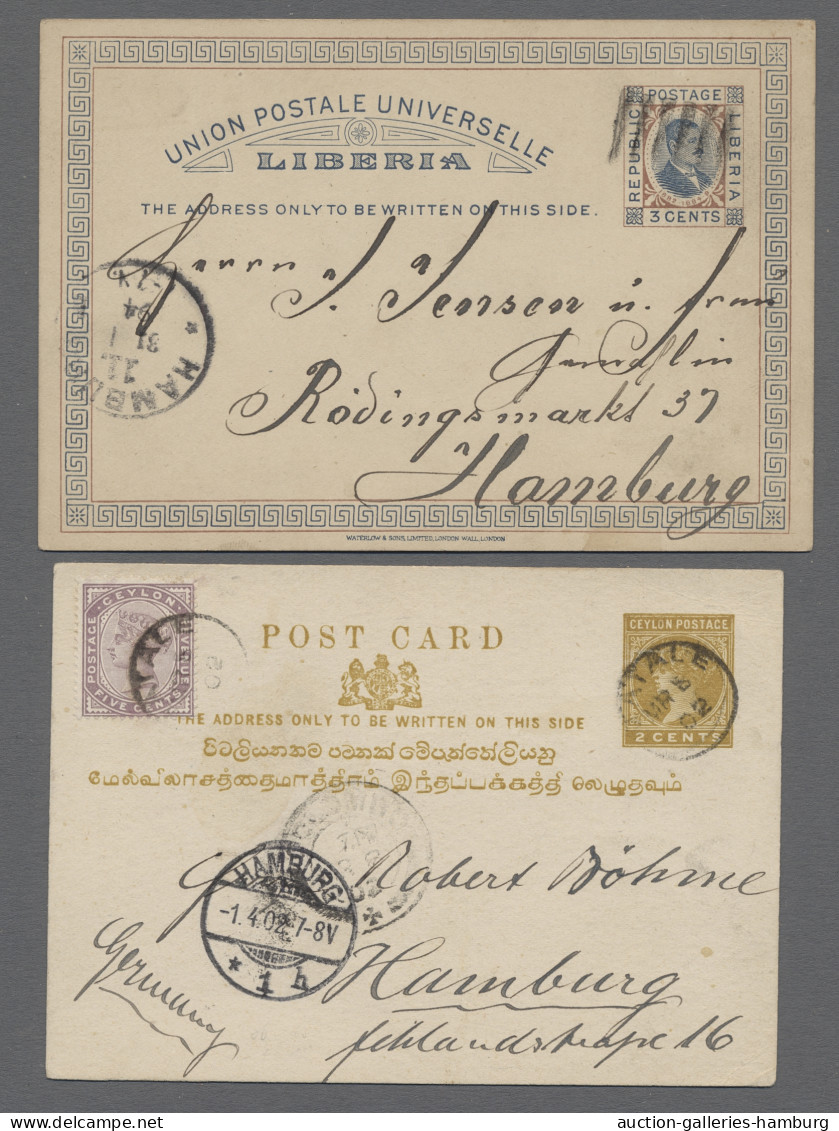 GA Worldwide Postal Stationery: 1880-1929, Sammlung Von Etwa 420 Ganzsachen Auf Ste - Collections (en Albums)