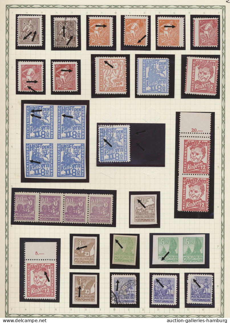 O Liquidationsposten: Sowjetische Zone - Mecklenburg-Vorpommern - 1945-1946, Spezi - Stamp Boxes