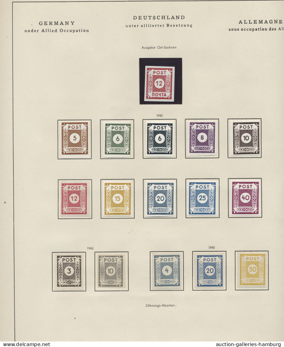 **/*/o/Brf. Deutschland: 1850-1976, bessere Sammlung in 3 Vordruckalben mit u.a. Altdeutschl