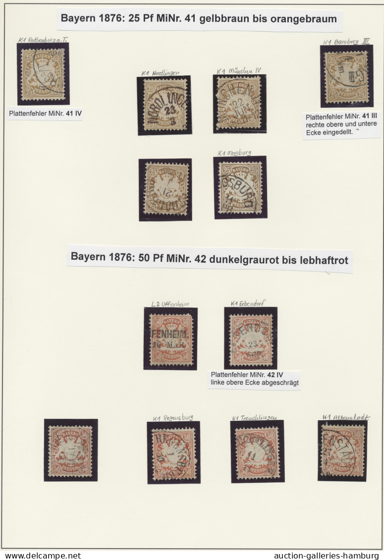 */o/Briefstück/Brf. Bayern - Marken und Briefe: 1867-1900, beachtenswerte ungebrauchte und gestempel