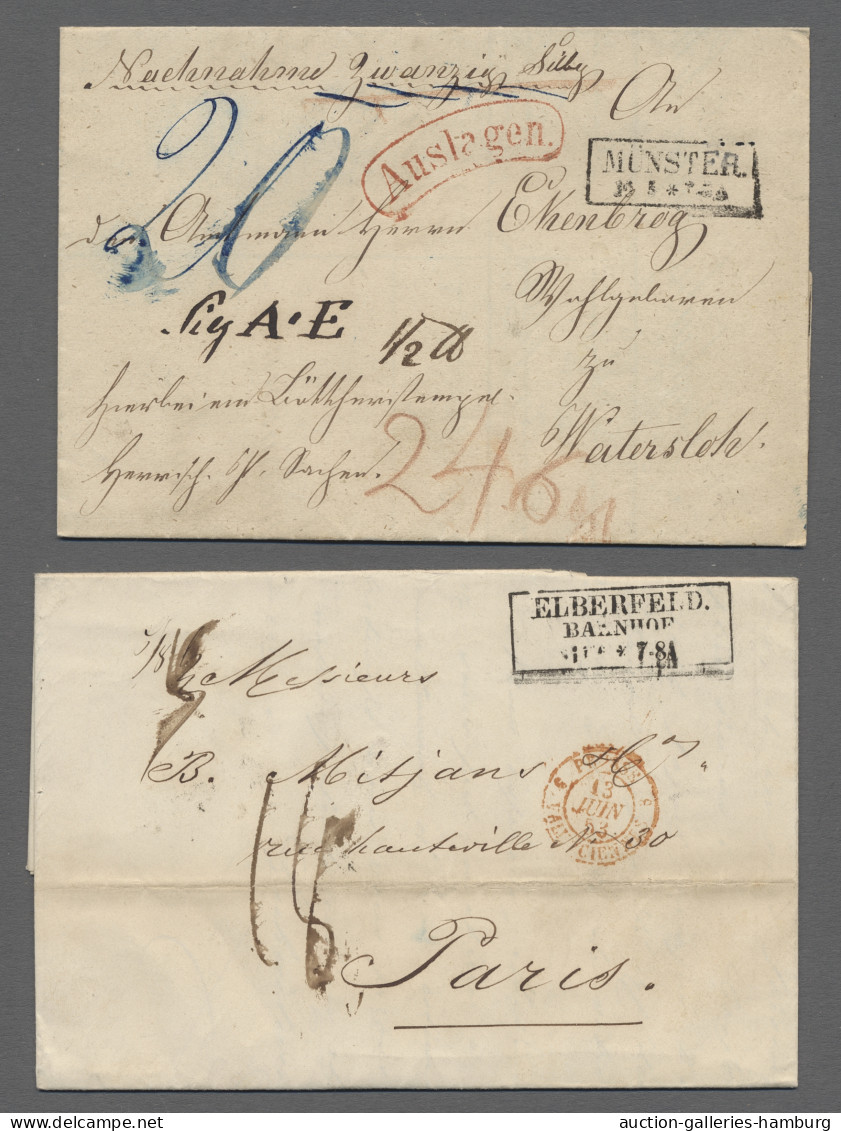 Brf. Preußen - Vorphilatelie: 1795-1879, Sammlung Von 40 Vorphilabriefen Und Markenlo - Prephilately