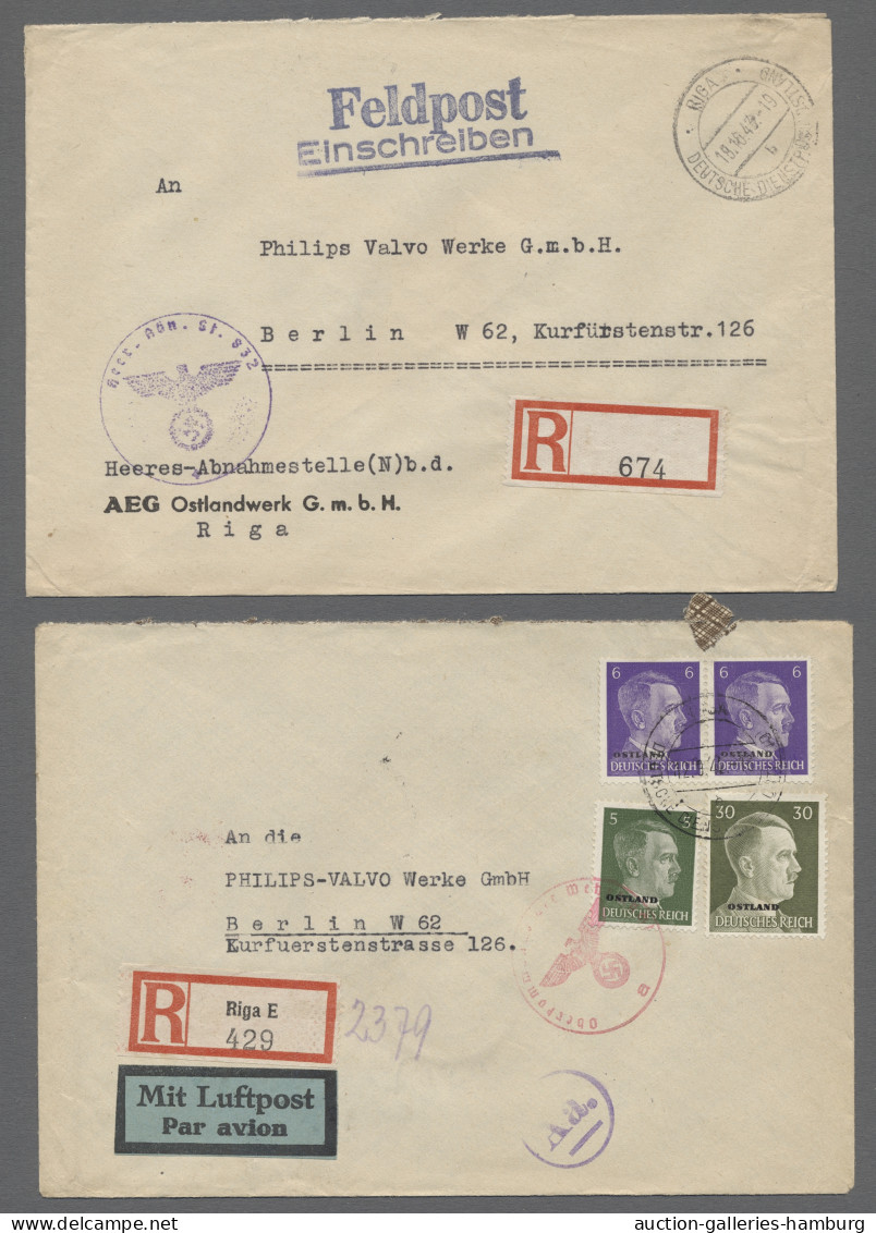 Brf. Deutsche Besetzung II. WK: DIENSTPOST; 1939-1943, Partie Von Etwa 140 Dienstpost - Ocupación 1938 – 45