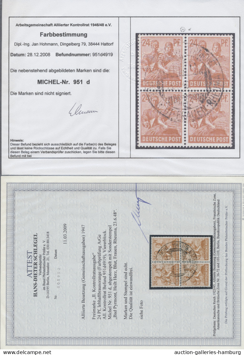 **/*/o/Briefstück/Brf./FDC Alliierte Besetzung - Gemeinschaftsausgaben: 1946-1948, stark spezialisierte Sam