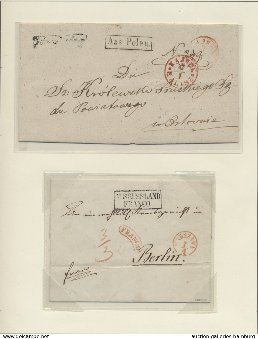 (*)/o/on Piece/Cover/GA Poland: 1850-1920, Kleine Sammlung In Einem Selbstgestaltetem Album Mit U.a. 4 V - Cartas & Documentos