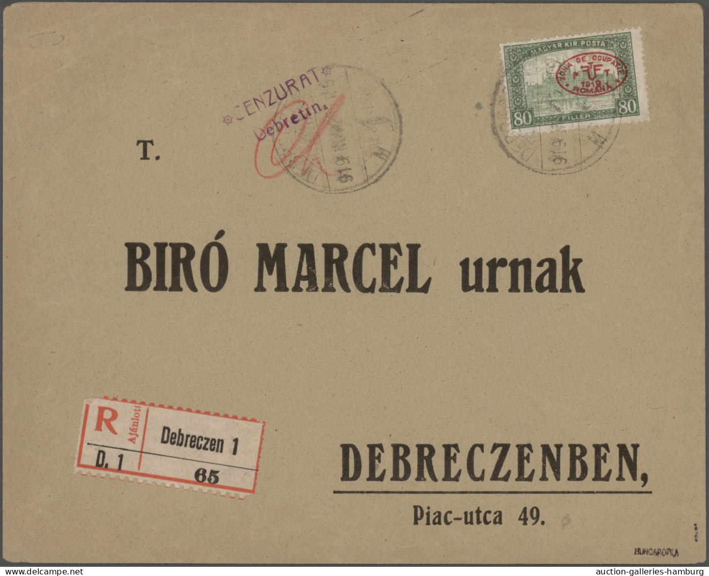Cover Hungary: 1919/1920, Collection Of 66 Covers/cards Showing A Lovely Range Of Inte - Debreczin