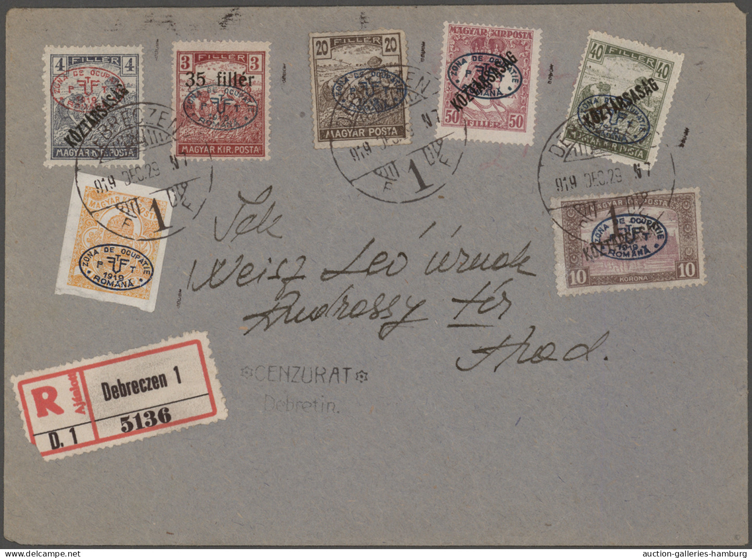 Cover Hungary: 1919/1920, collection of 66 covers/cards showing a lovely range of inte