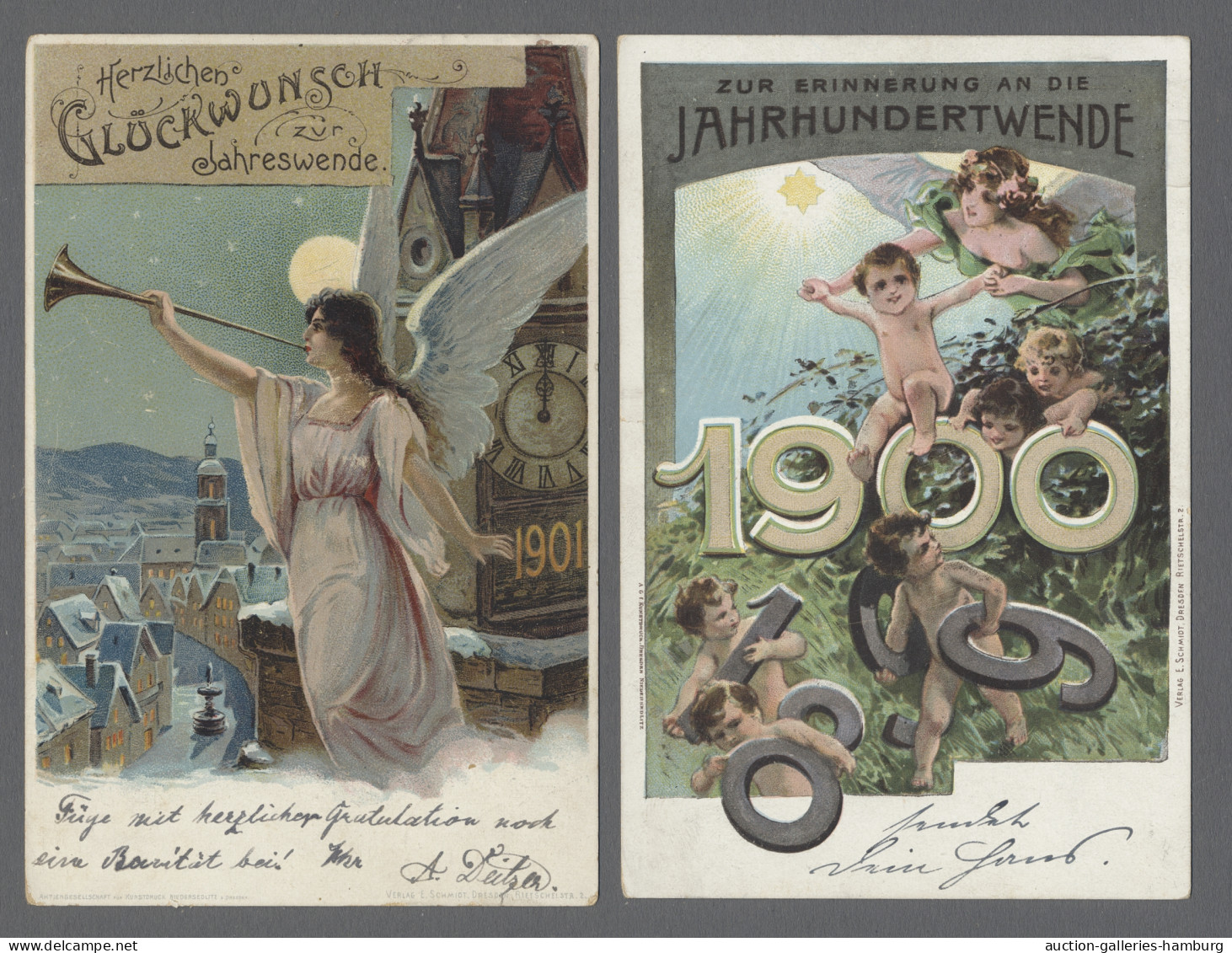 Brf./GA Ansichtskarten: Motive: NEUJAHR, 1895-1942, Rund 160 Verschiedene Motivkarten, D - Otros & Sin Clasificación