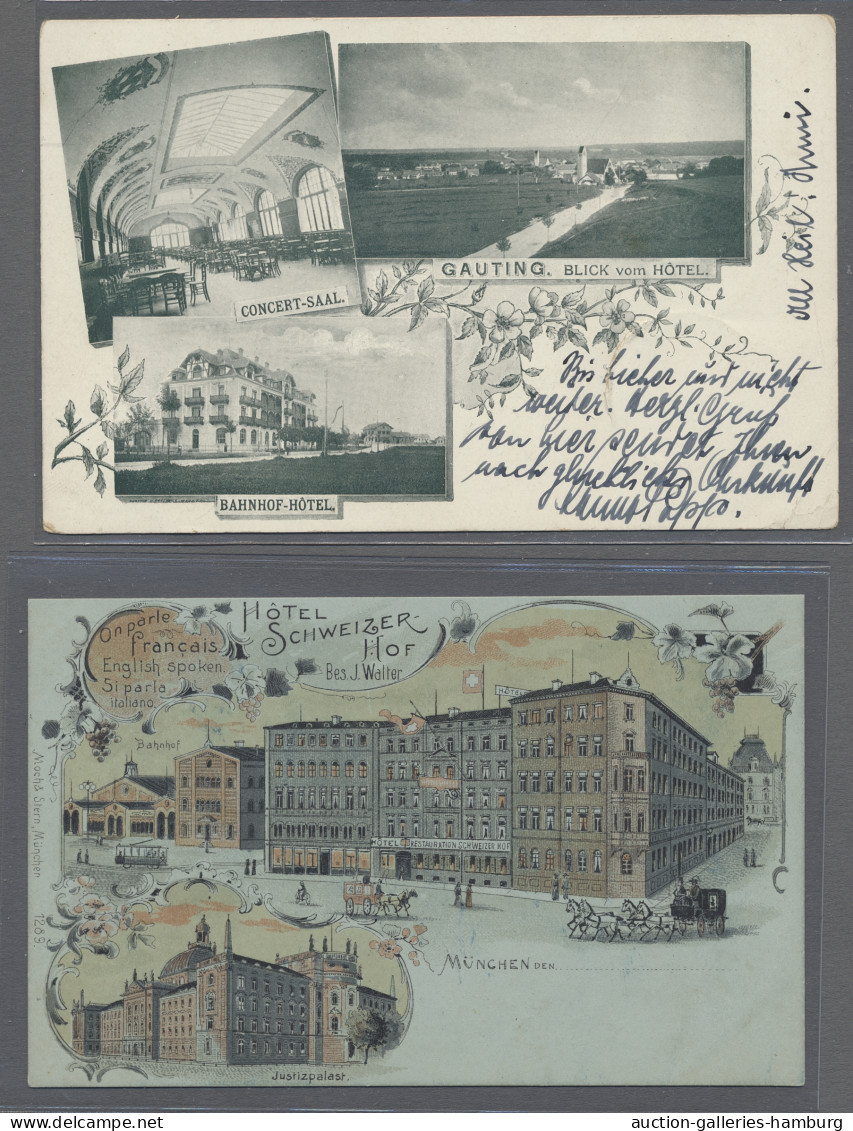 AK Ansichtskarten: 1897-1946, Partie Von Etwa 200 Ansichtskarten Mit U.a. Deutschla - 500 Postcards Min.