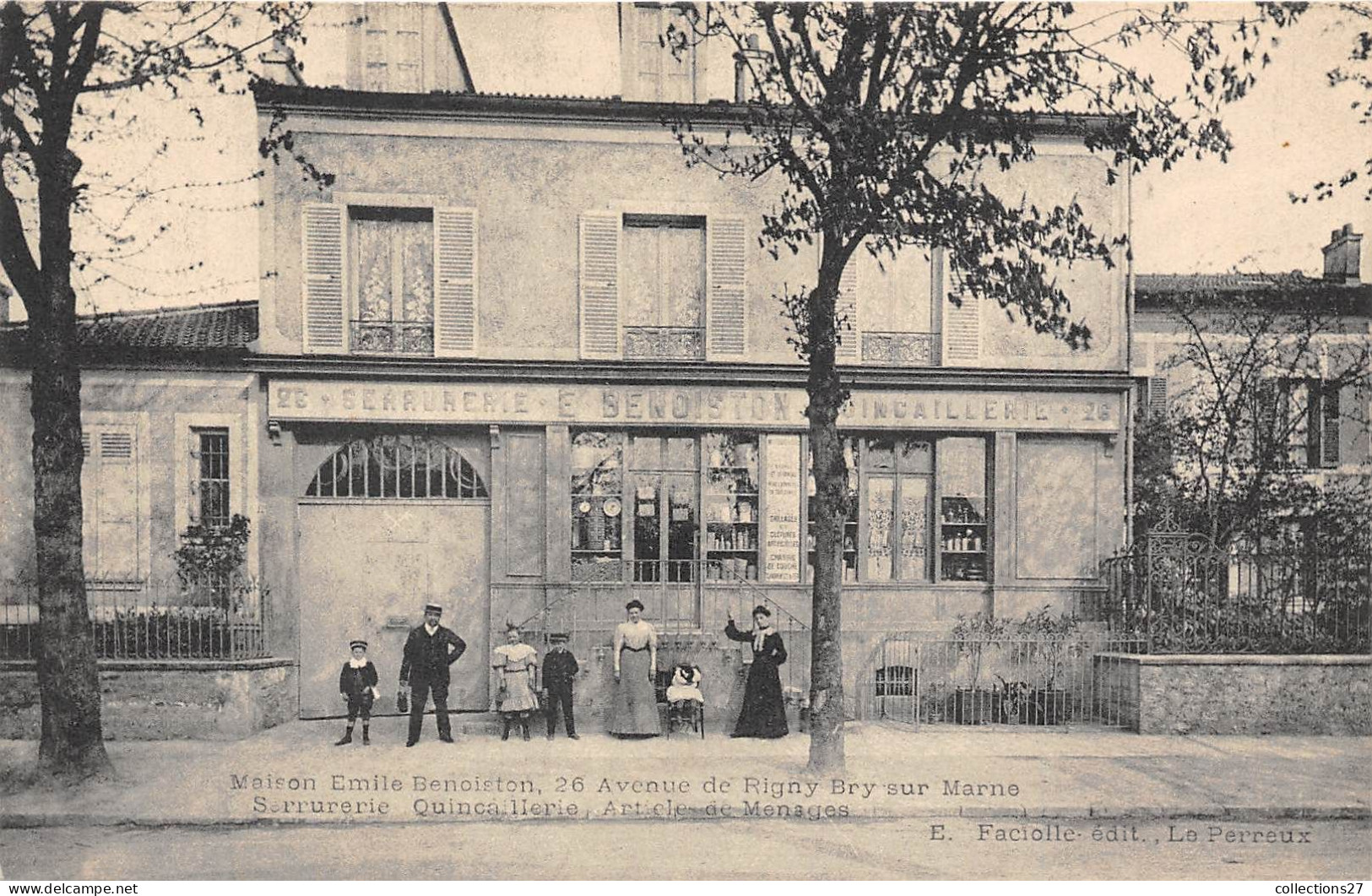 94-BRY-SUR-MARNE- MAISON EMILE BENOISTON- 26 AVENUE DE RIGNY SERRURERIE QUINCAILLERIE ARTICLES DE MENAGES - Bry Sur Marne