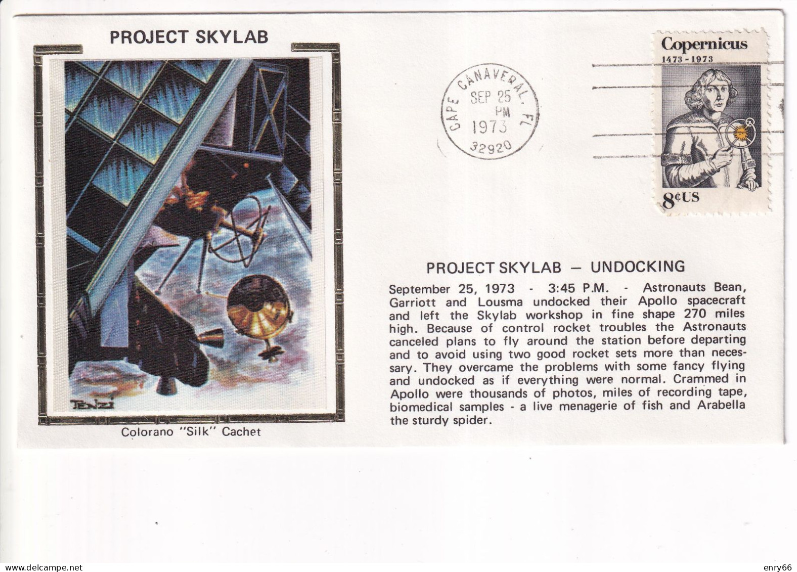 STATI UNITI FDC 1973  SKYLAB - Etats-Unis