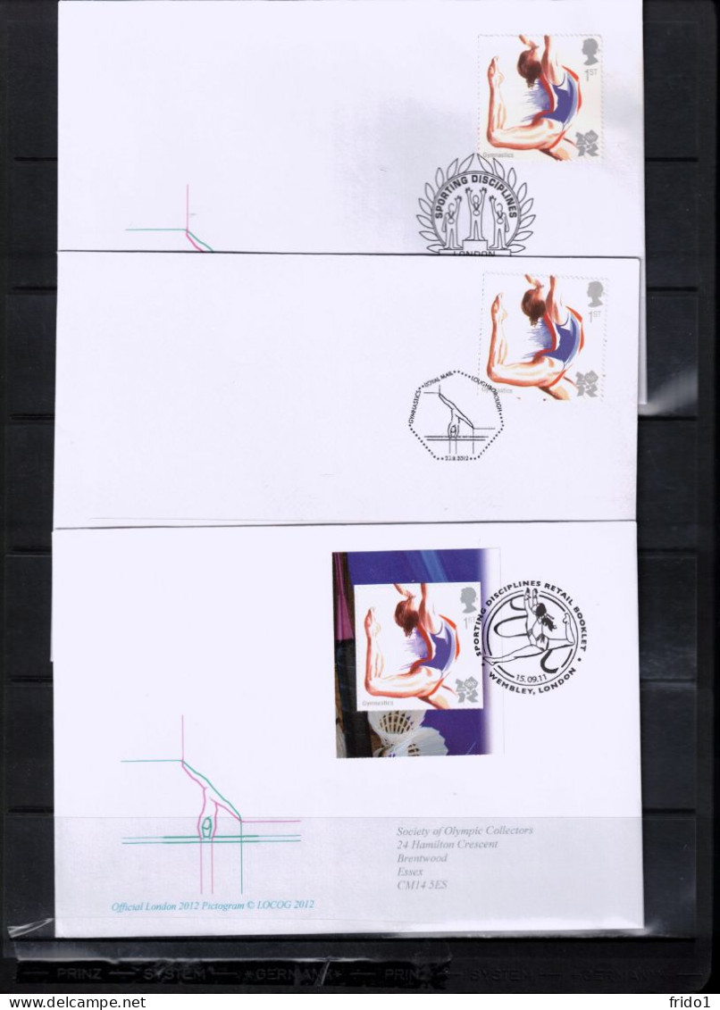 Great Britain 2012 Olympic Games London - Olympic Sport: Artistic Gymnastics 5x Interesting Cover - Eté 2012: Londres