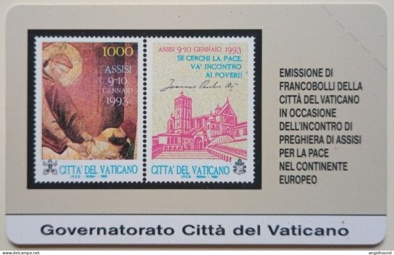 Vatican Lire 10000 MINT SCV 1  Assisi Per La Pace - Vaticaanstad