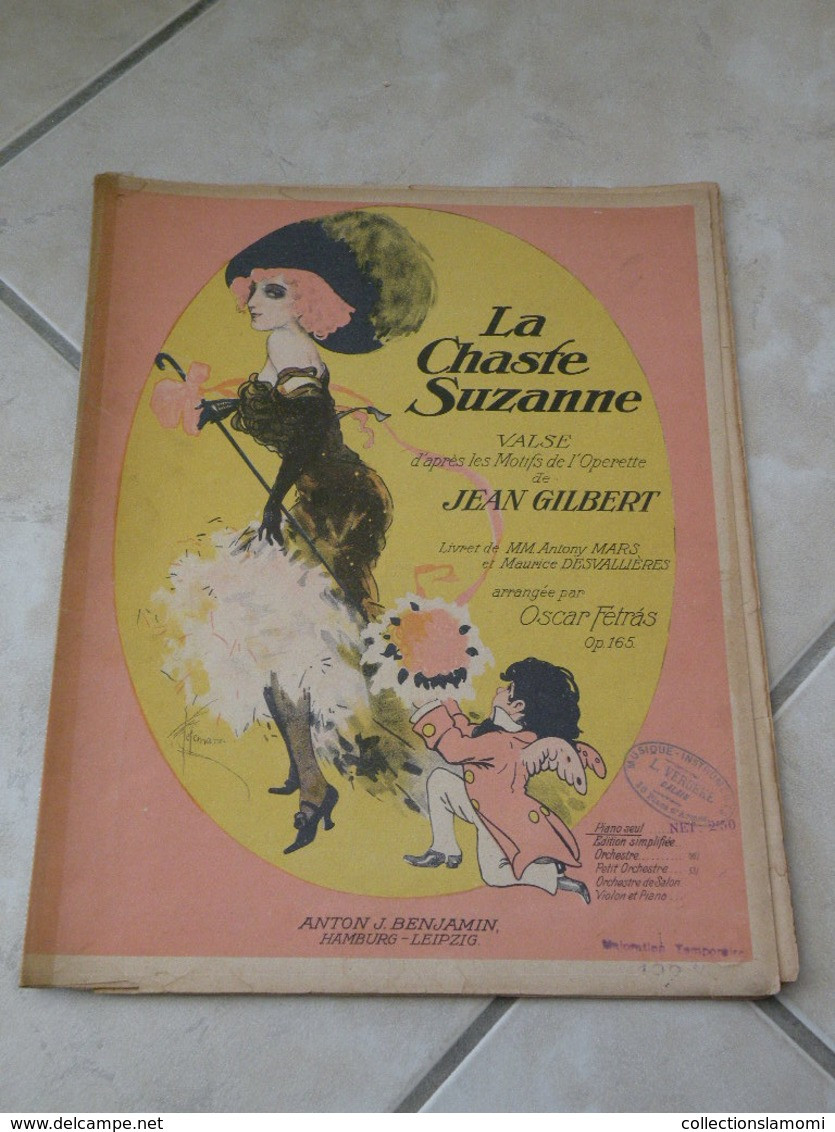 Nouveaux Morceaux De Salon-Wenn Die Fübchen Sie Heben -(Musique Opérette)- Partition (Piano) 1911la Chaste Suzanne - Opera