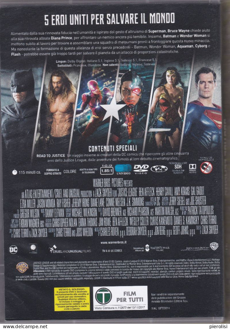 25 - JUSTICE LEAGUE Di Zack Snyder Con Ben Affleck, Henry Cavill, Amy Adams. Jeremy Irons, Connie Nielsen - Science-Fiction & Fantasy