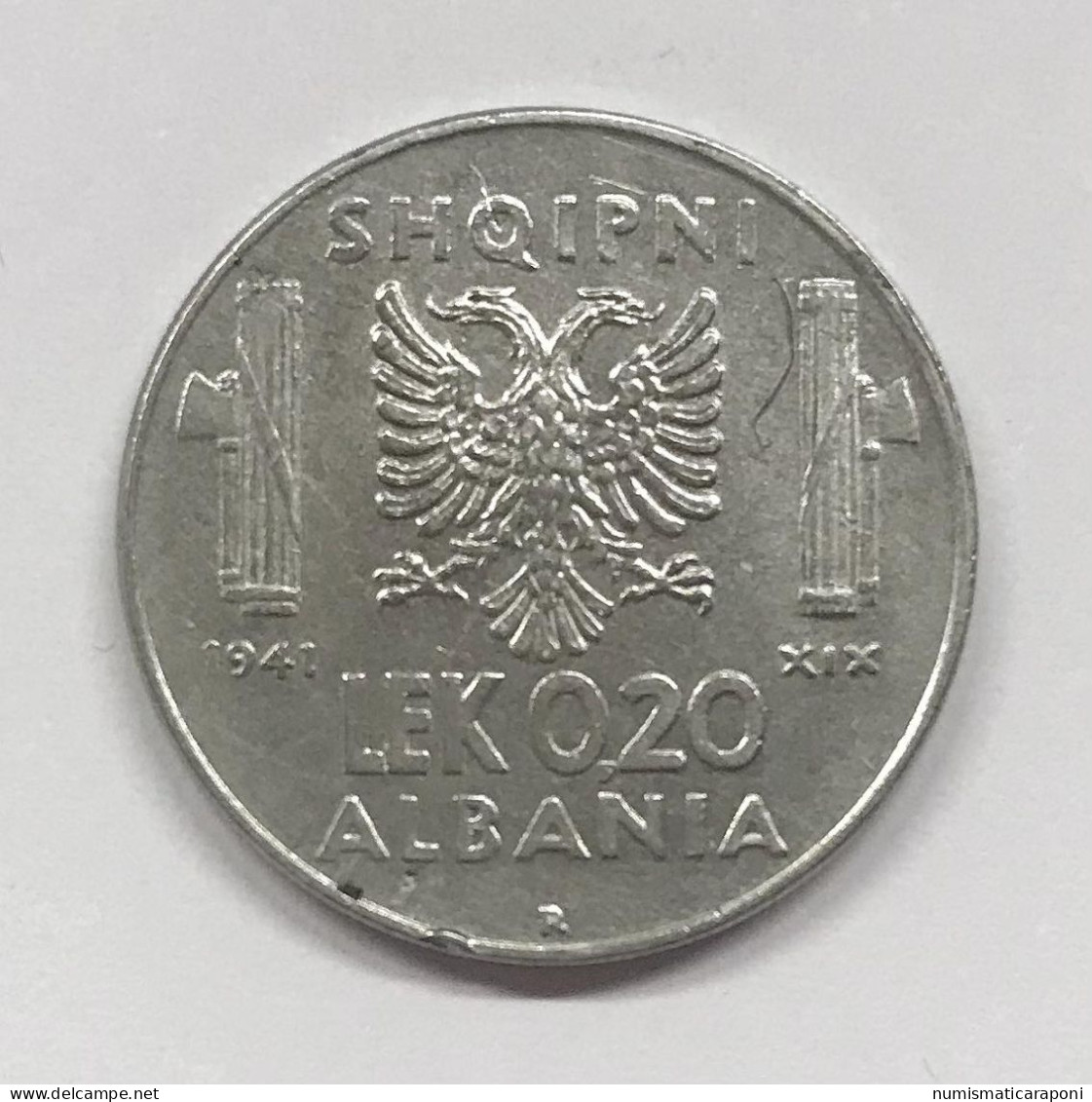 Italy ITALIA Colonia D'Albania 0,20 Lek 1941 XIX Gig.14 Mb E.046 - Albanien