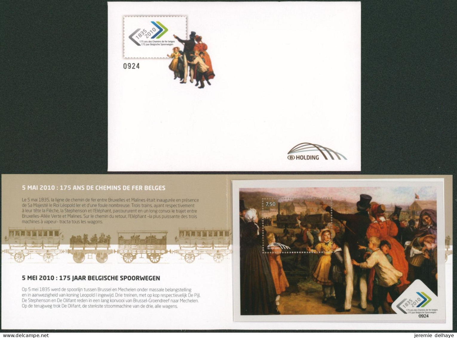 Chemin De Fer (2010) - N°TRV-BL18A** (MNH) Dans Sa Pochette + Enveloppe - 1996-2013 Vignettes [TRV]