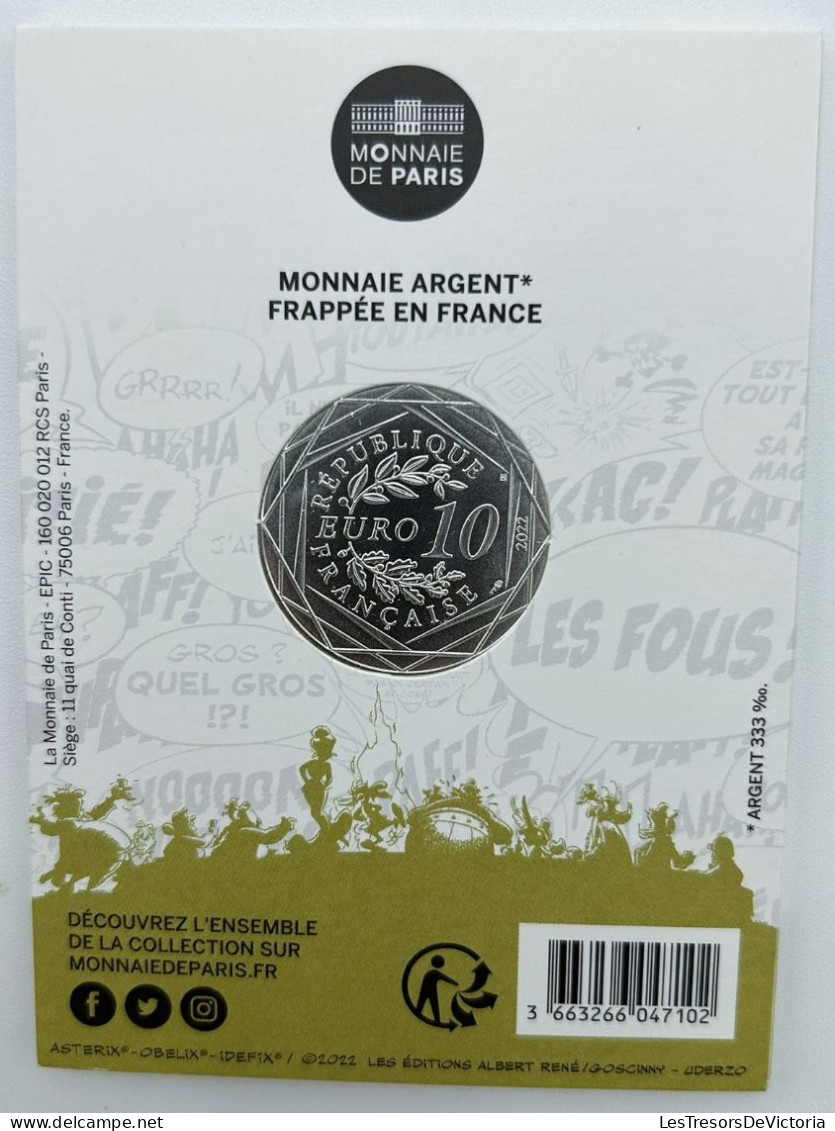 Monnaie - Euro - Monnaie De Paris - Astérix - Complicité - 10 € - Argent - Vague 2 2022 - Verzamelingen & Kavels