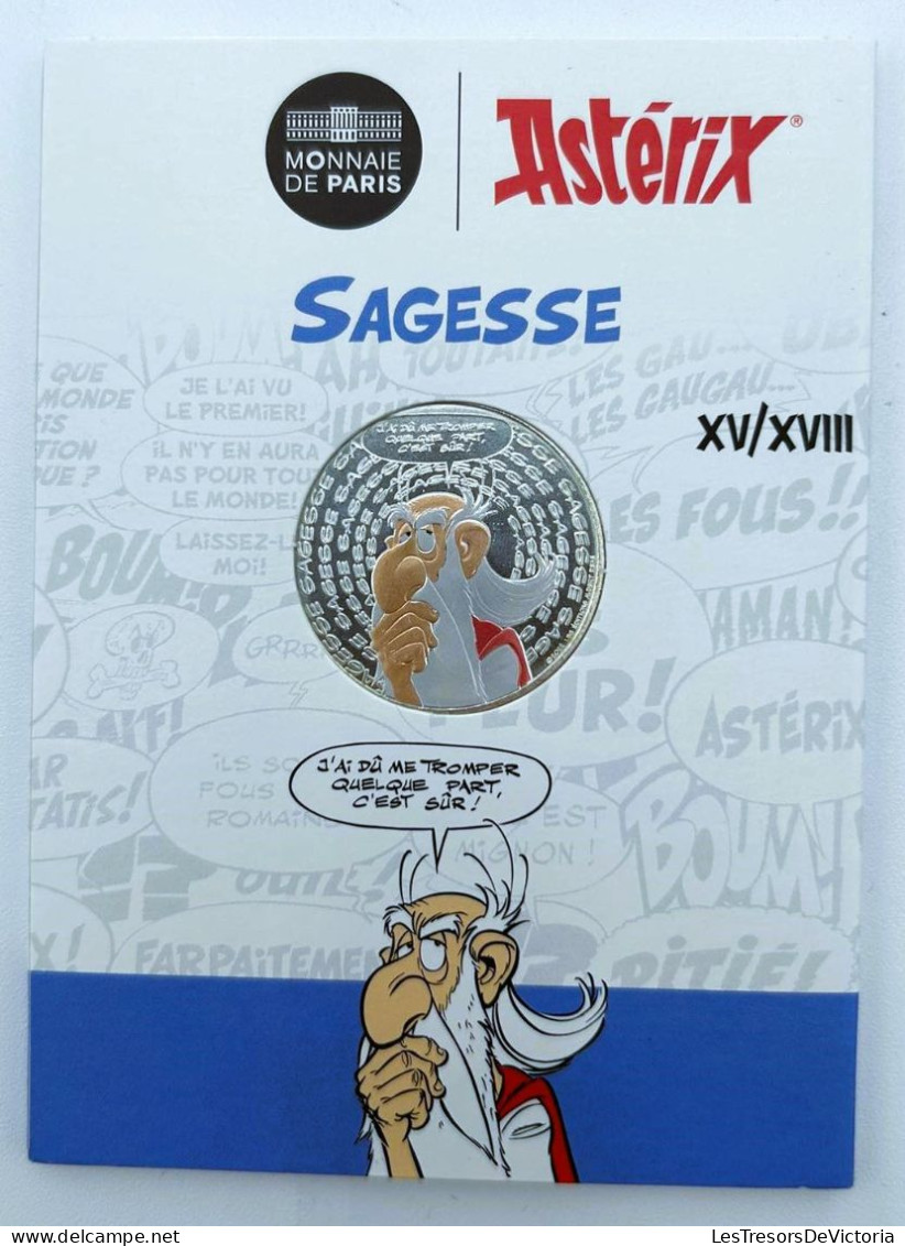 Monnaie - Euro - Monnaie De Paris - Astérix - Sagesse - 10 € - Argent - Vague 2 2022 - Collezioni E Lotti