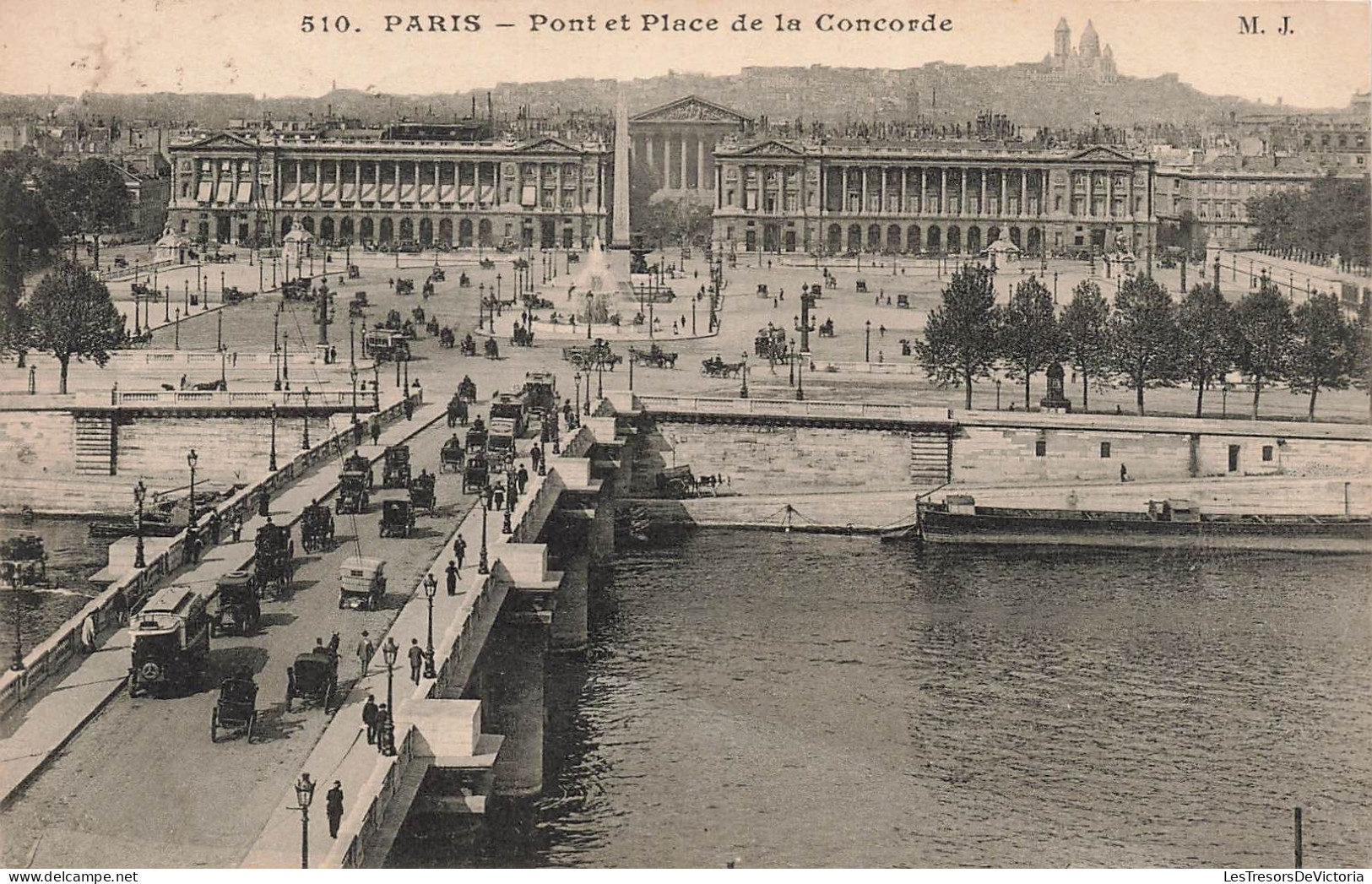 FRANCE - Paris - Pont Et Place De La Concorde - Animé - Carte Postale Ancienne - Brücken