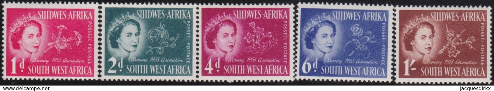South-West Africa    .    SG    .    149/153       .    *    .    Mint-hinged - África Del Sudoeste (1923-1990)