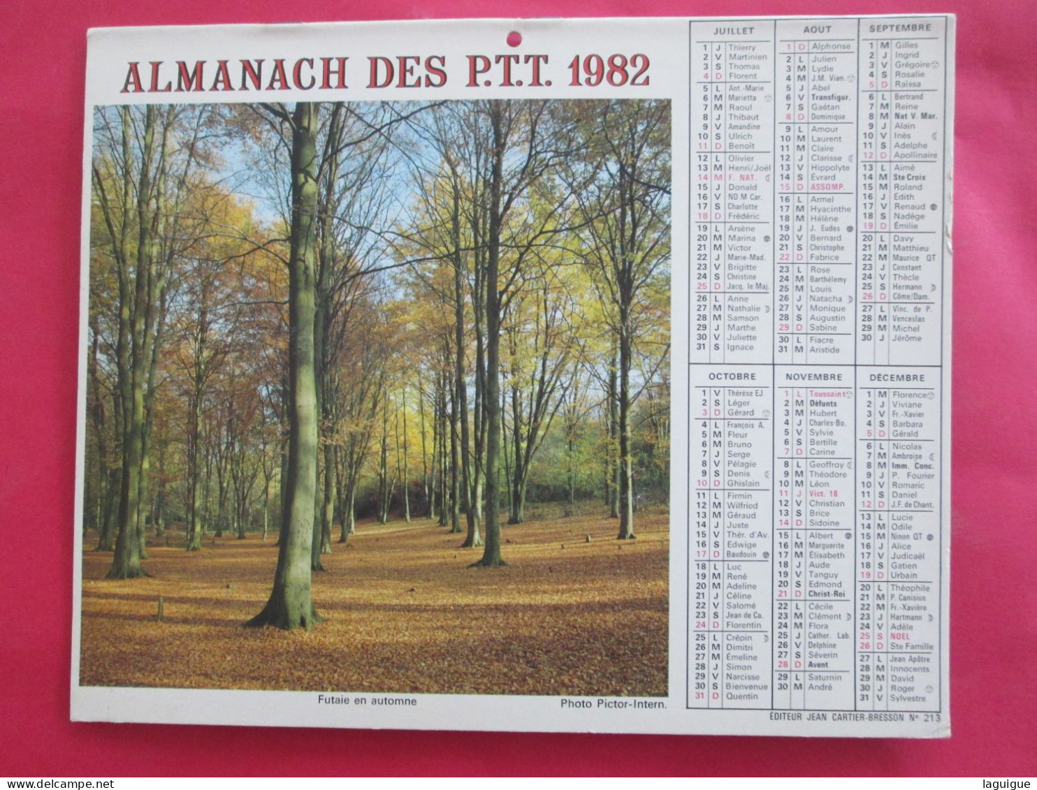 LOT DE 12 CALENDRIERS ALMANACHS De 1982 à 1994 FLEURS LAVIGNE OBERTHUR - Groot Formaat: 1981-90