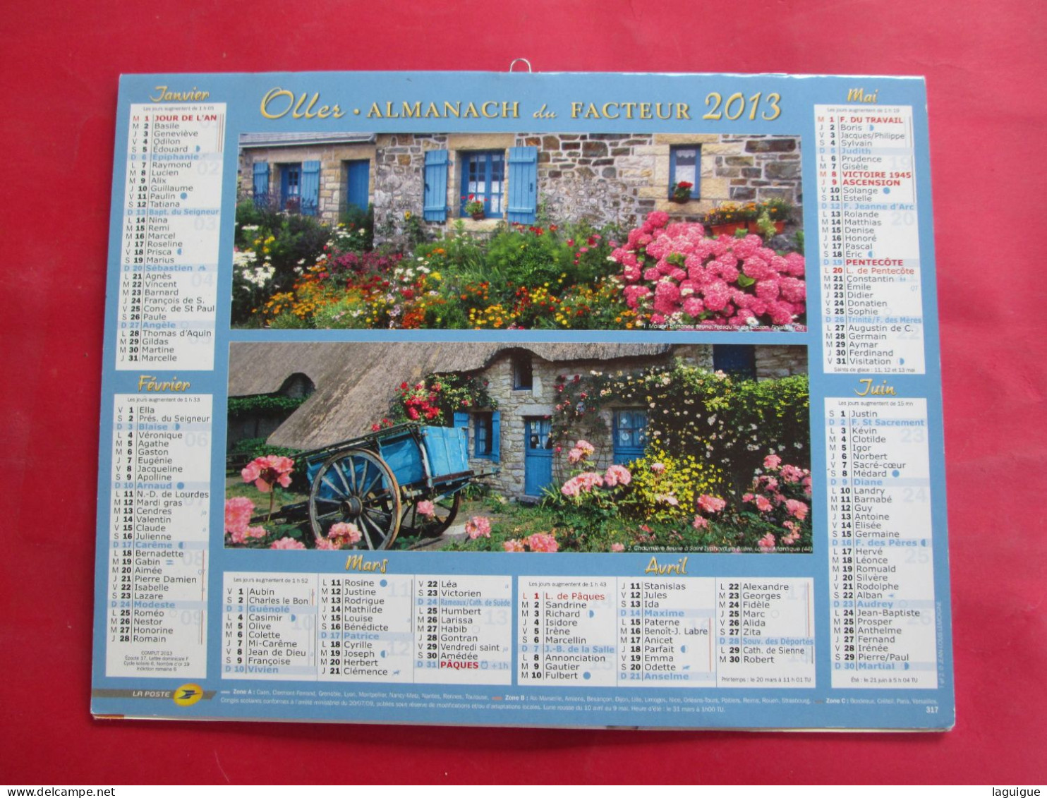 LOT DE 12 CALENDRIERS ALMANACHS de 1982 à 1994 FLEURS LAVIGNE OBERTHUR